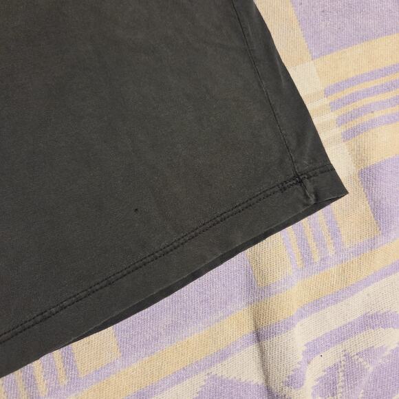 Vintage Faded Black Blank T Shirt Thrashed Distressed Grunge 80s 90s XL Two Tone - Picture 8 of 11